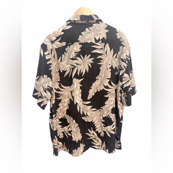 Caribbean Floral Print Short Sleeve Woven Camp Shirt - Picture 3 of 8